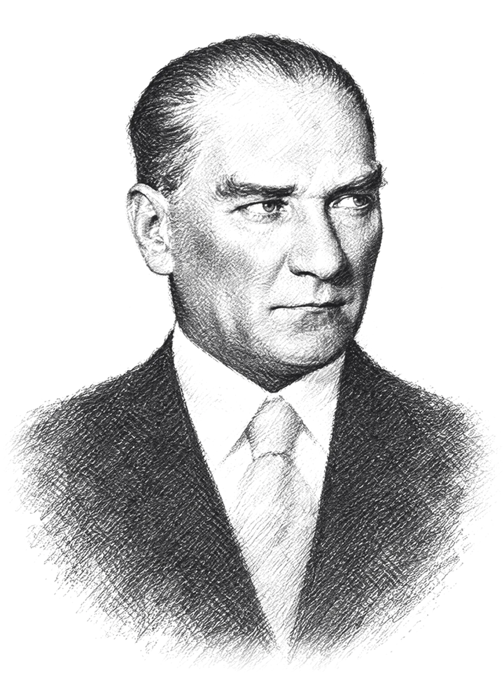 Pencil portrait of Mustafa Kemal Atatürk