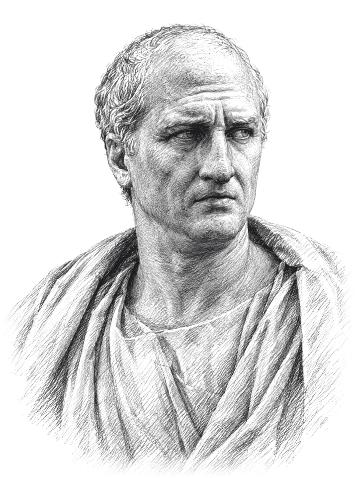 Pencil portrait of Marcus Tullius Cicero