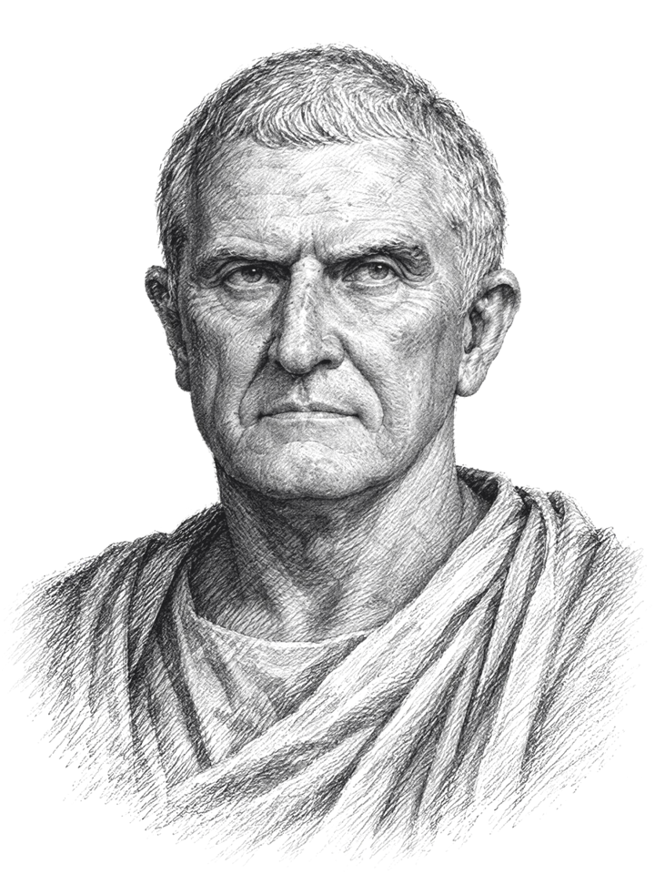 Pencil portrait of Marcus Licinius Crassus