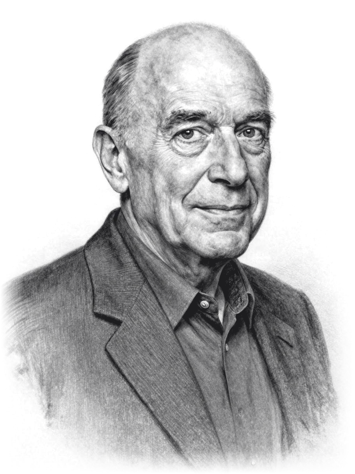 Pencil portrait of Barry Diller