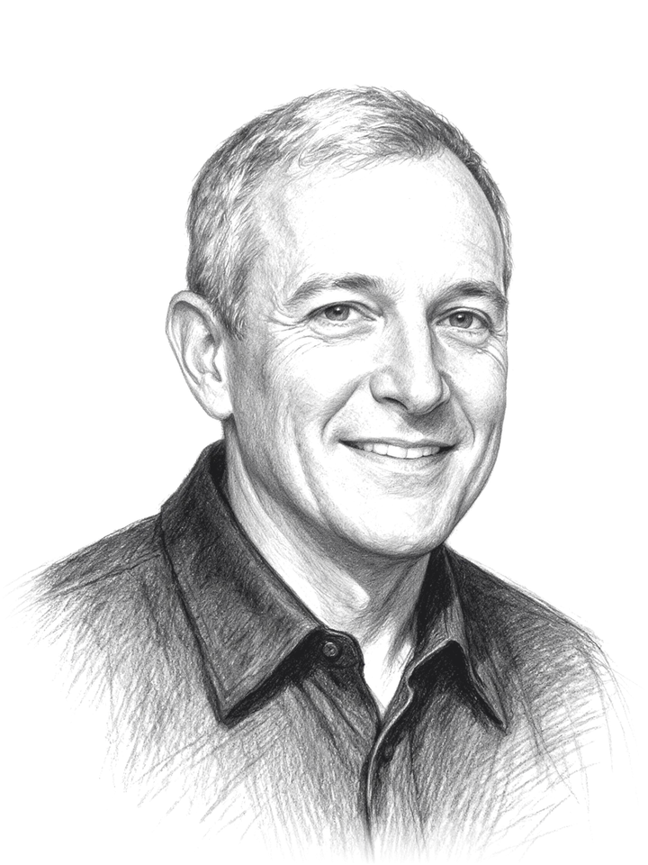 Pencil portrait of Bob Iger