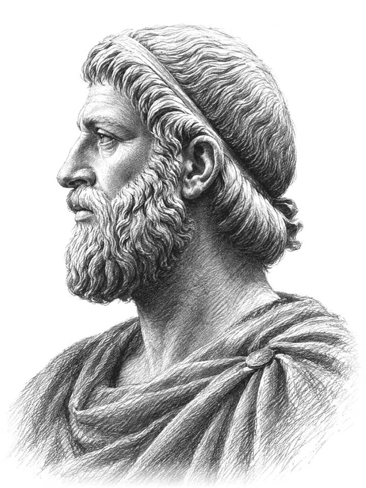 Pencil portrait of Lycurgus