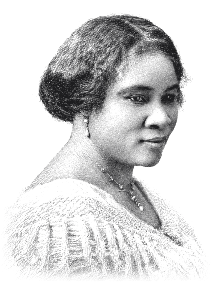 Pencil portrait of Madam C.J. Walker
